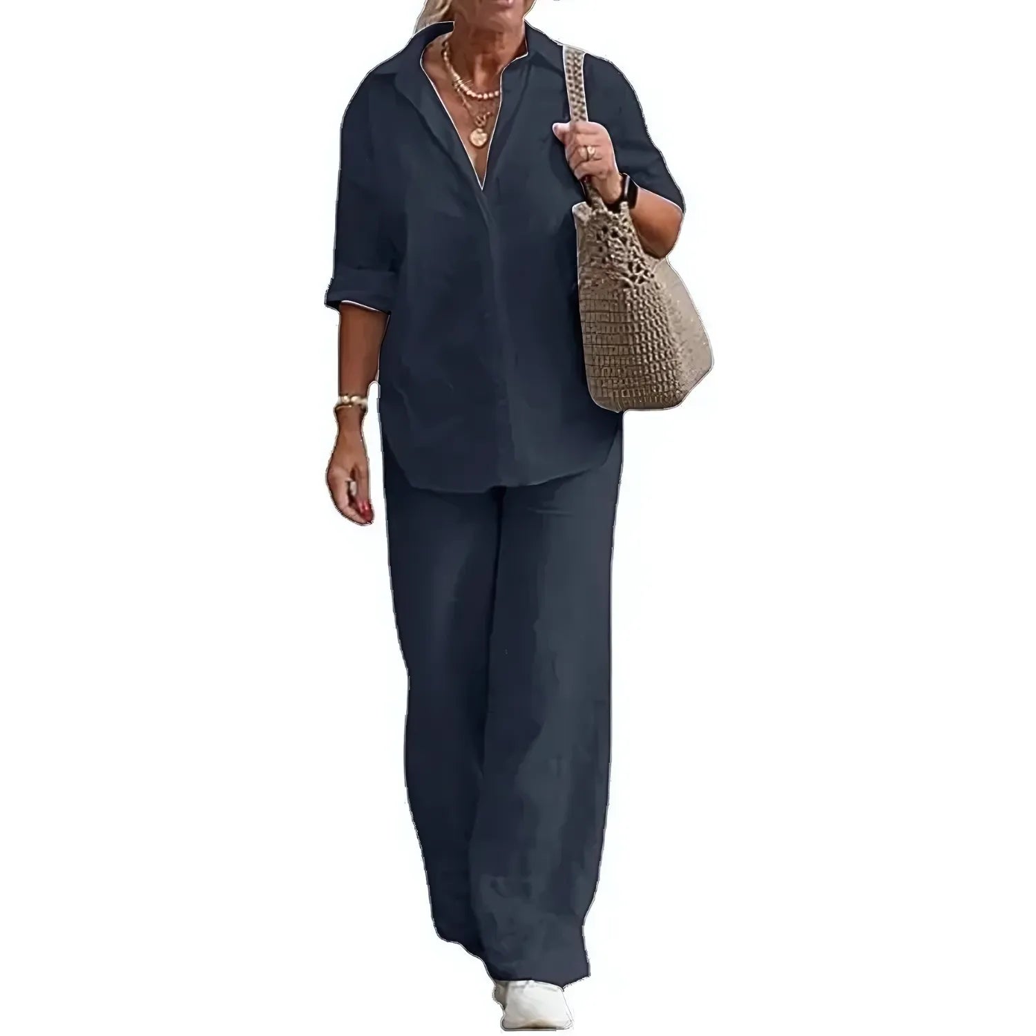 Conjunto de Camisa e Calça de Linho Lunara