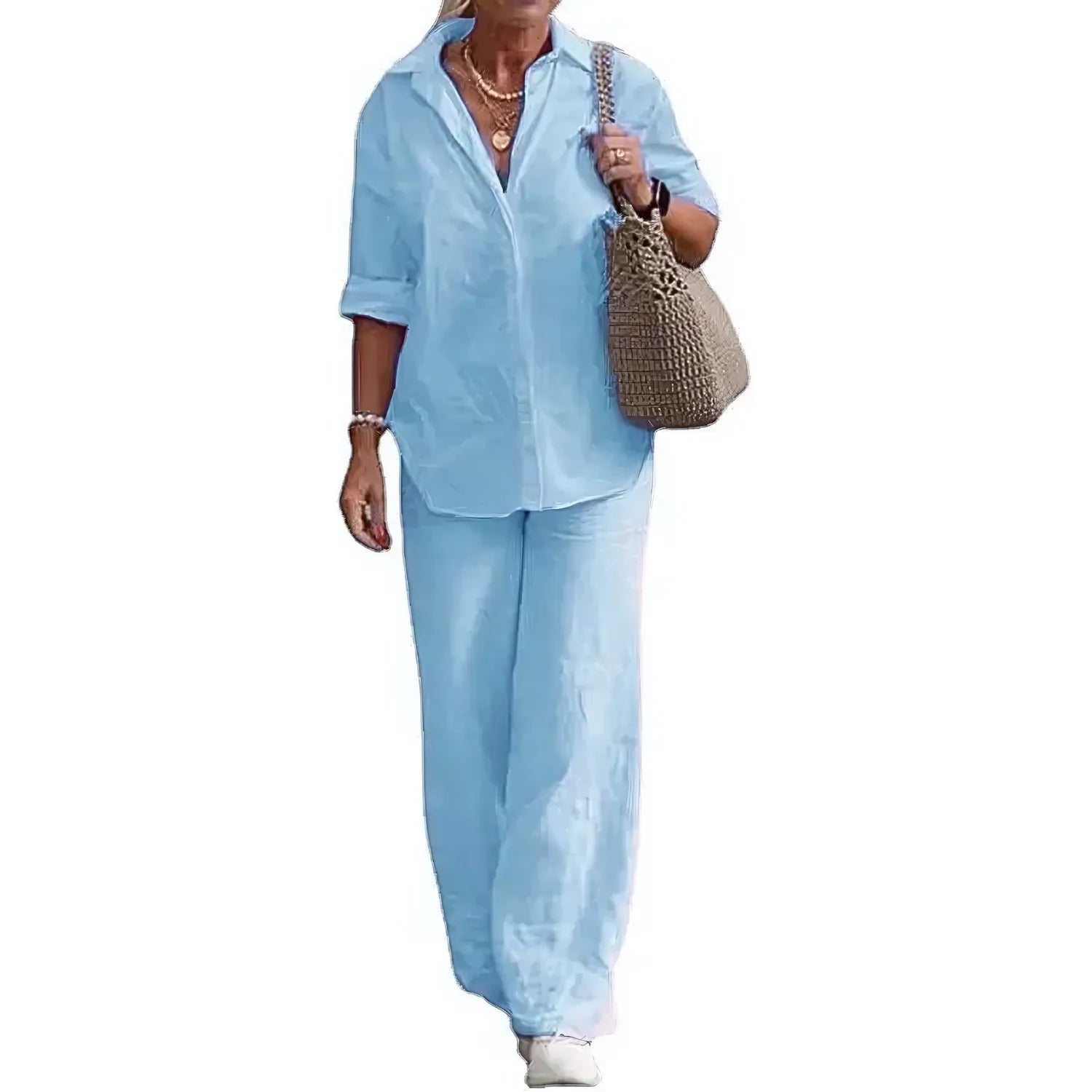Conjunto de Camisa e Calça de Linho Lunara