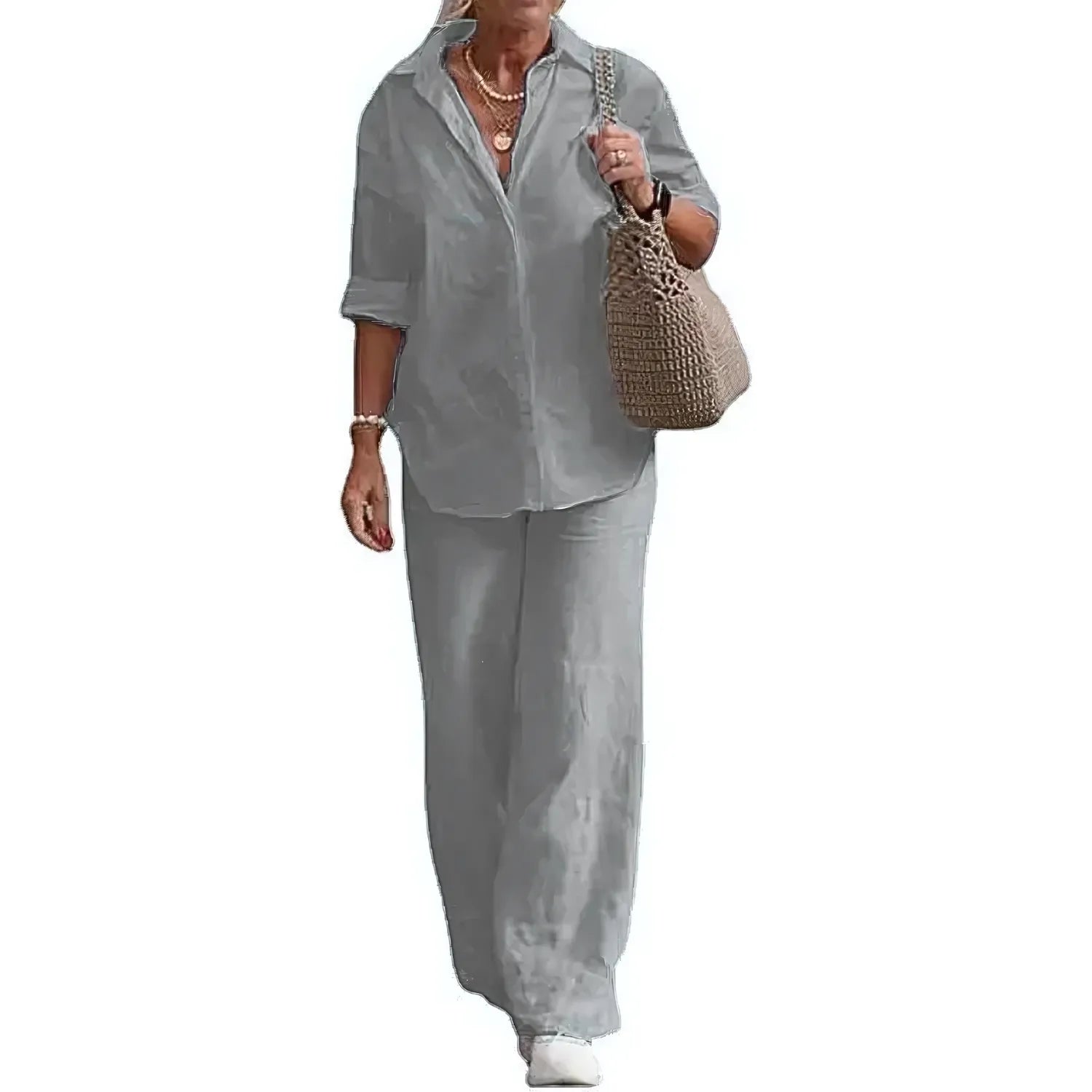 Conjunto de Camisa e Calça de Linho Lunara