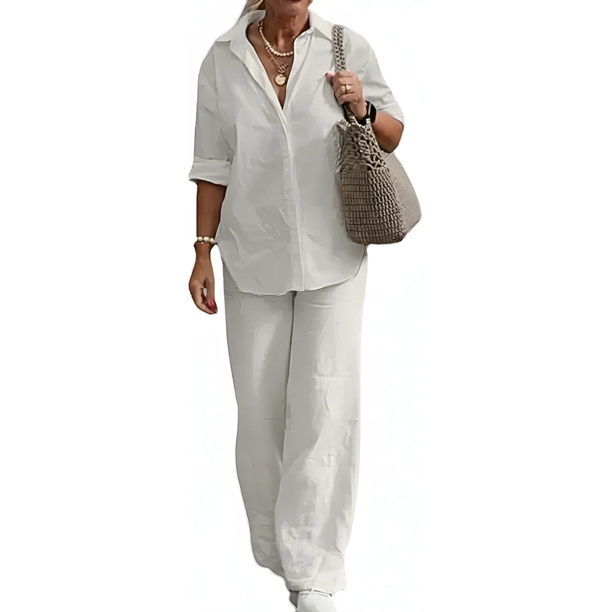 Conjunto de Camisa e Calça de Linho Lunara