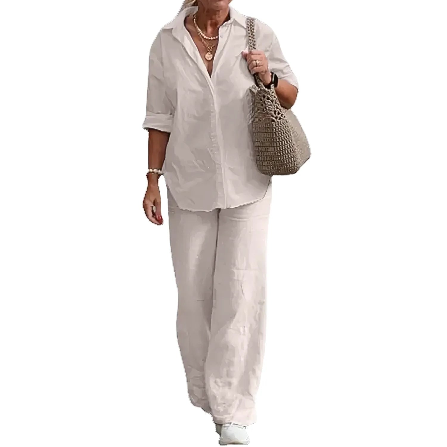 Conjunto de Camisa e Calça de Linho Lunara