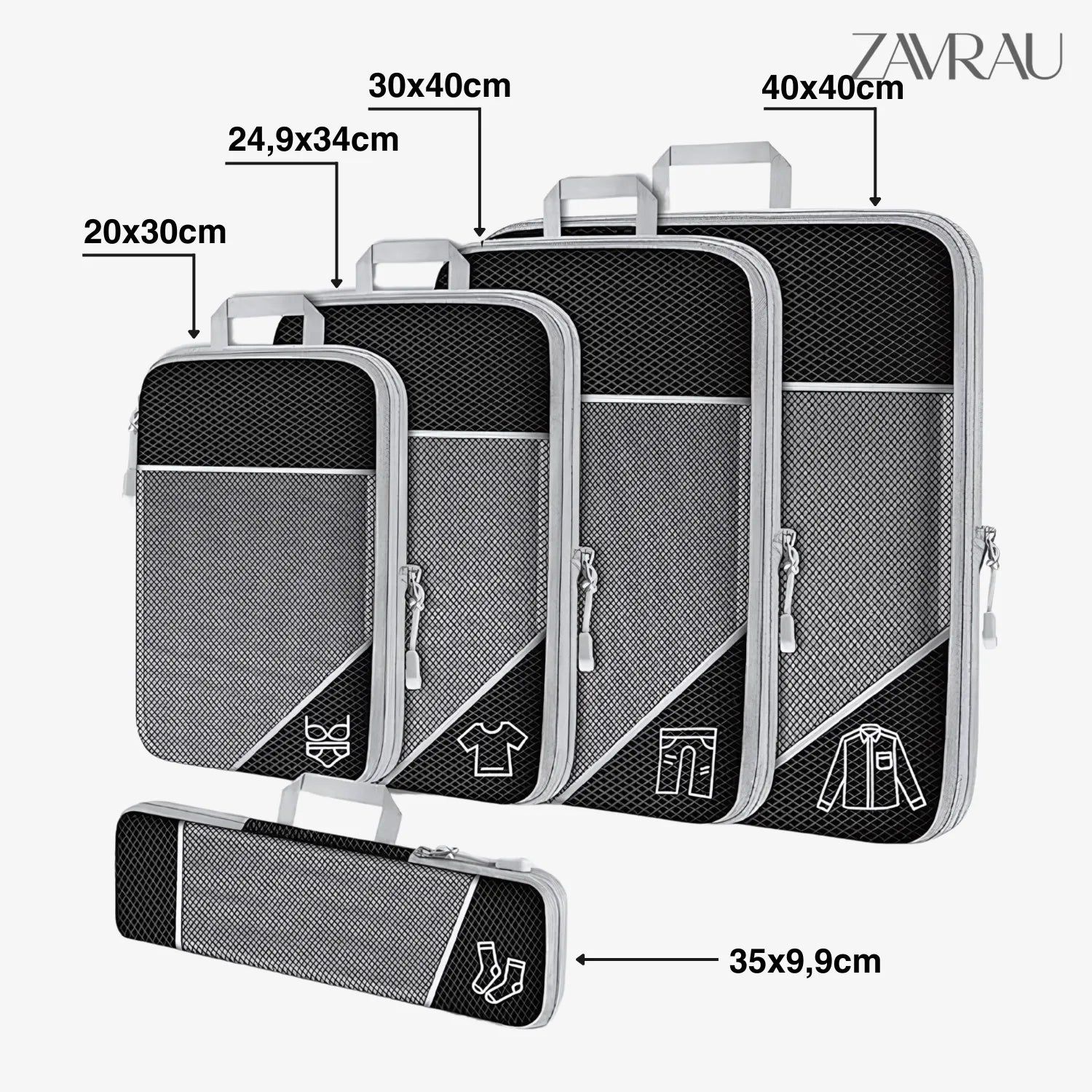 CompactBag - Kit de Organizadores de Compressão