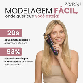 Escova Alisadora de Cabelo sem Fio - Lizadona