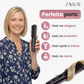 Escova Alisadora de Cabelo sem Fio - Lizadona