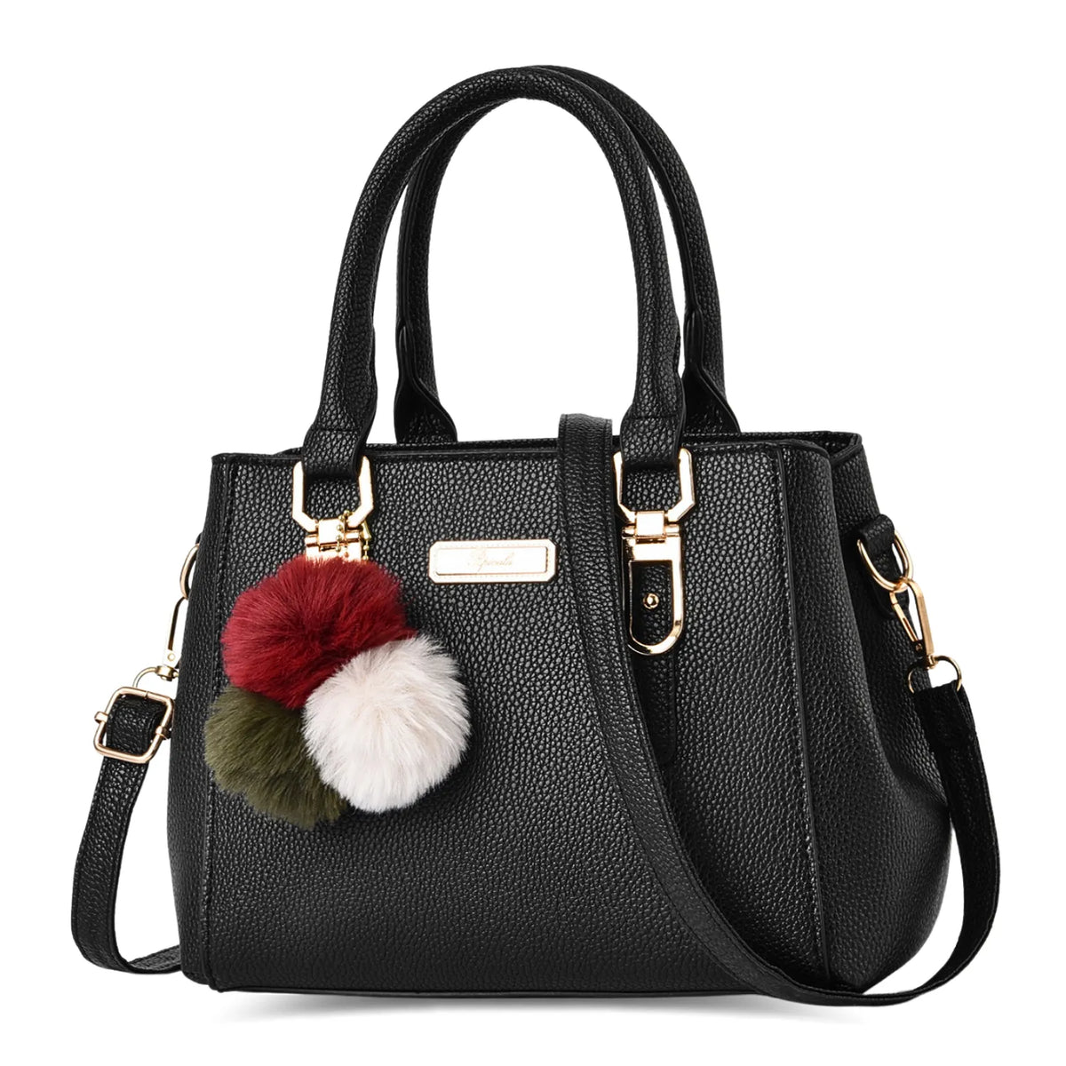 Bolsa Beading Pingente Pompom