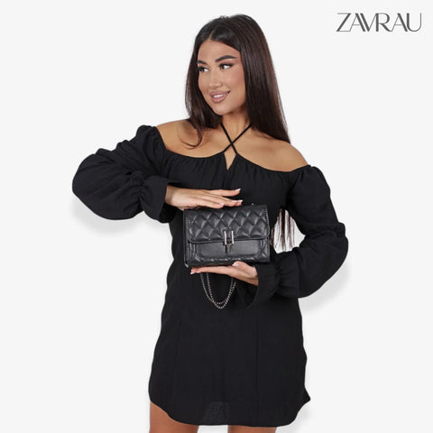 Bolsa Feminina Crossbody Xadrez - visual principal