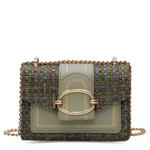 Bolsa Tweed Crossbody com Corrente Dourada - Amalfi