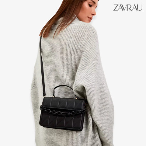 Bolsa Crossbody Abstrata - detalhes e acabamento