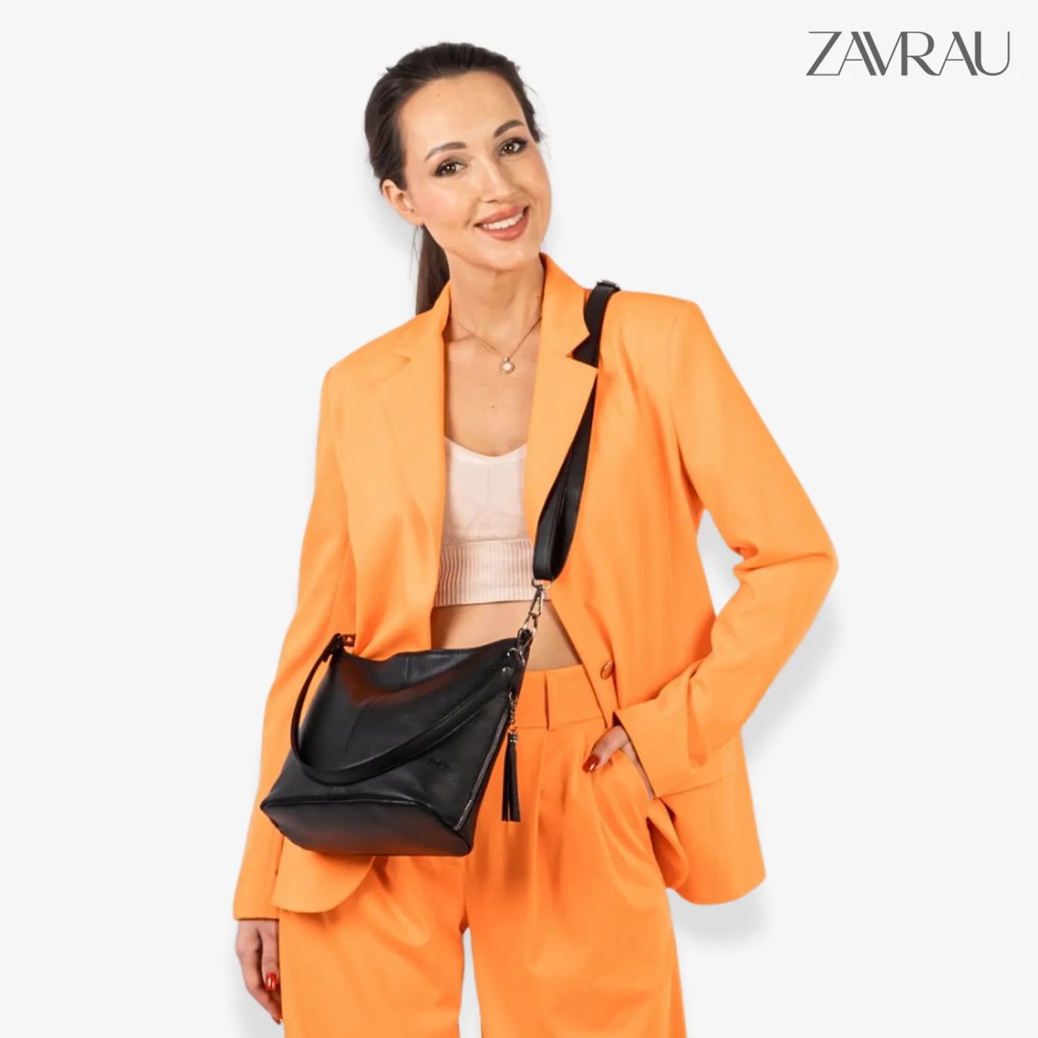 Bolsa Transversal Feminina em Couro - Paris